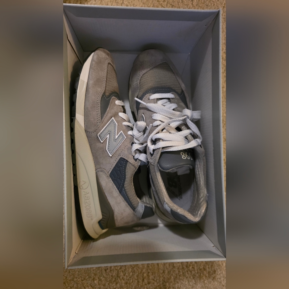 New Balance 998 🔥 Made in USA Grey Silver Classic Men's 8.6 U998GR Gently Used